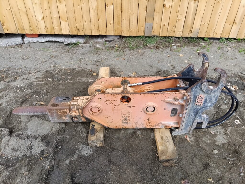 NPK GH4 Hydraulic Breaker with EDF Wedge Coupler