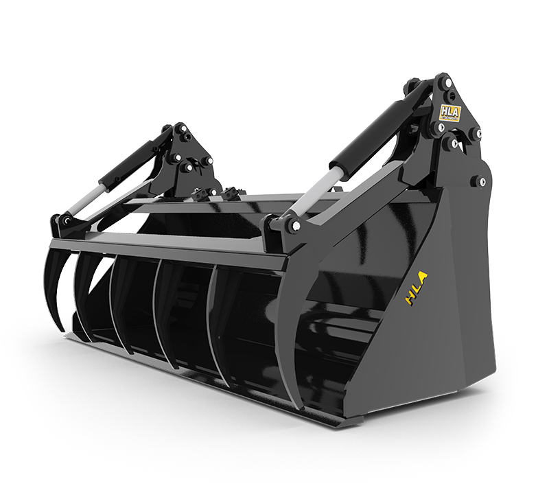 96 inch Regular Duty Standard Material Bucket & Gr84 Grapple