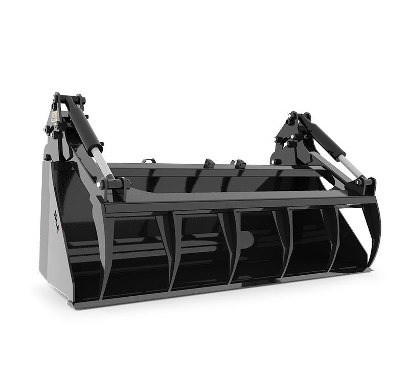 96 inch Regular Duty Standard Material Bucket & Gr84 Grapple