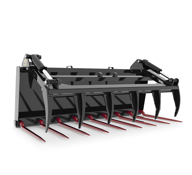 Manure Fork with Cranked Kverneland Tine & Skidsteer Grapple