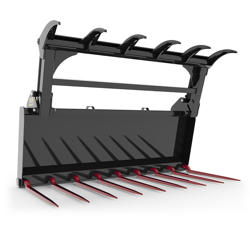 Manure Fork with Cranked Kverneland Tine & Skidsteer Grapple