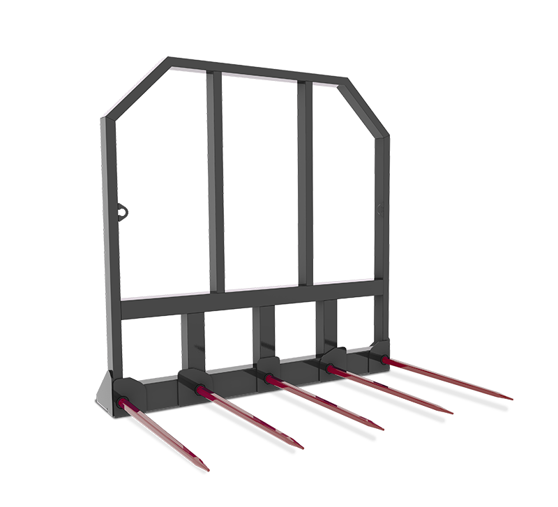 Five Prong Bale Spear w/ Rigid Frame