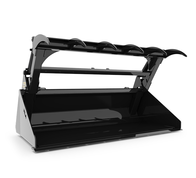 Low Profile Skidsteer Bucket & Skidsteer Grapple